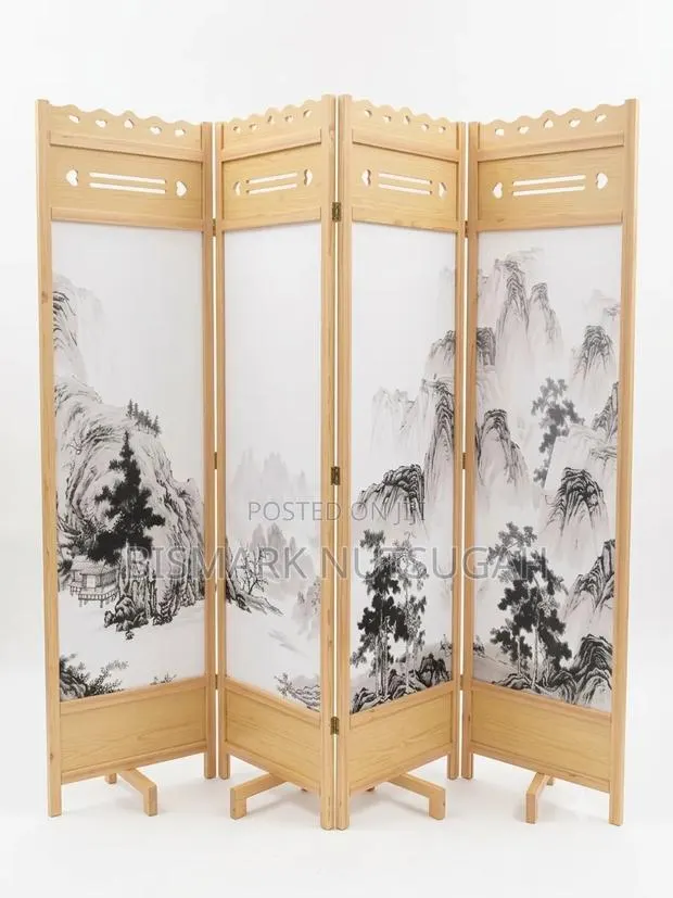 4-Panel Foldable Room Divider · Photo 1