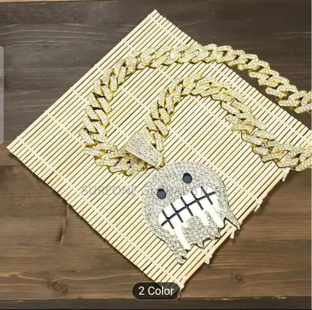 Hip Hop Ice Face Expression Cuban Chain Necklace - Ice Teeth · Photo 1
