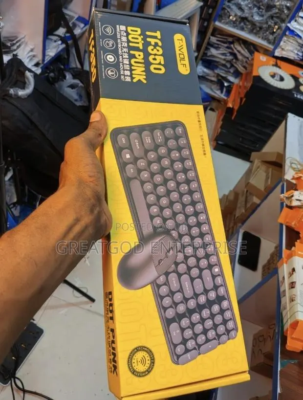 T-Wolf TF350 Dot Punk Wireless Keyboard and Mouse Set · Photo 1