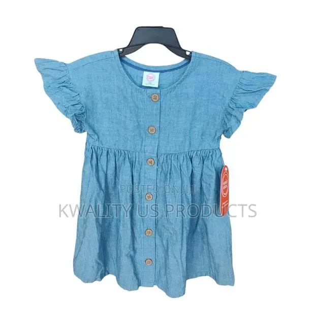Wonder Nation Toddler Girl Flutter Denim Dress - 18 Months · Photo 1