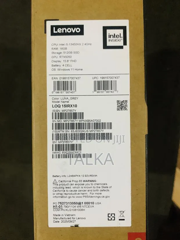 New Laptop Lenovo LOQ 15IRH8 16GB Intel Core i5 SSD 512GB · Photo 1