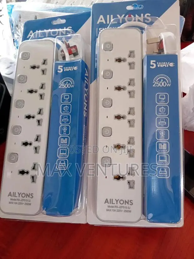 Ailyons 5-Way Multi Socket Power Extension 2500W · Photo 1
