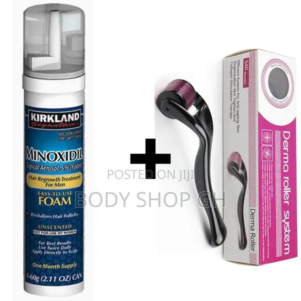 Kirkland Minoxidil Foam +Derma Roller for Hairline and Beard · Photo 1