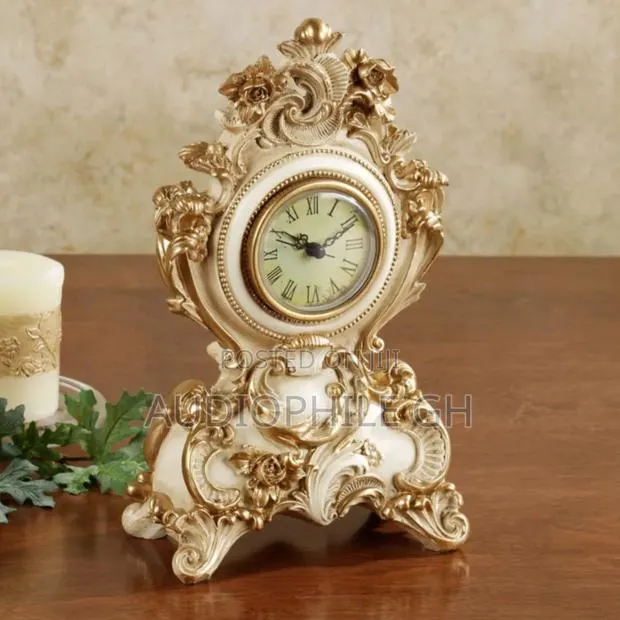 Oliviana Table Clock Ivory/Gold · Photo 1