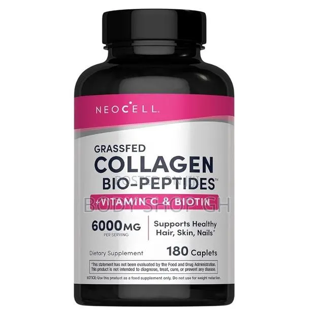 NeoCell Collagen Peptides Pills | 180 Tablets With Vitamin C + Biotin · Photo 1