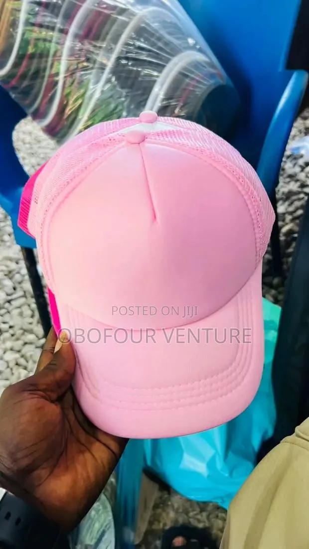 Angel Two-Tone Trucker Hat Mesh Back, Pink and White Tracker Cap 98302 · Photo 3
