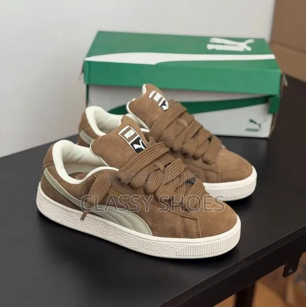 Puma Suede XL Brown and White · Photo 1
