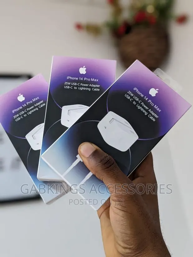 Apple 2- PIN 25 W Power Adapter +Type C Lightening Cable · Photo 1