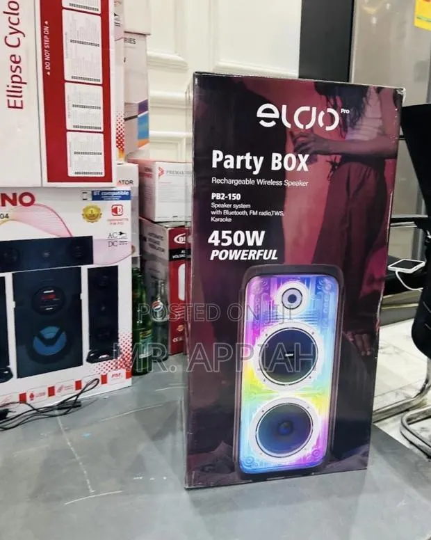Get Premium Eldo Pb2-150 Double 8" Party Box Bluetooth Speaker(450w) · Photo 1