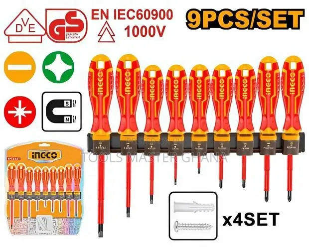 9 Pcs Insulated Screwdriver Set - Hkisd0908 · Photo 1