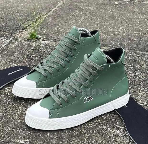 Lacoste Green And White Leather Sneaker · Photo 1