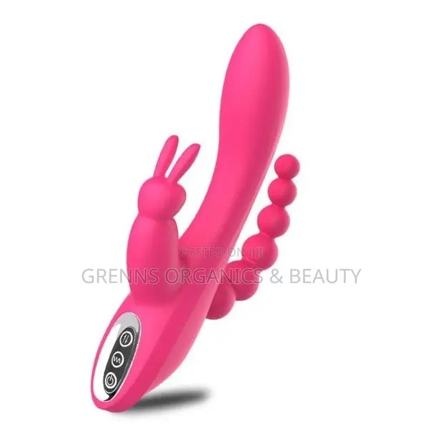 3in1 Rabbit G-Spot Anal Beads Vibrator Clitoral USB Pink Purple · Photo 1