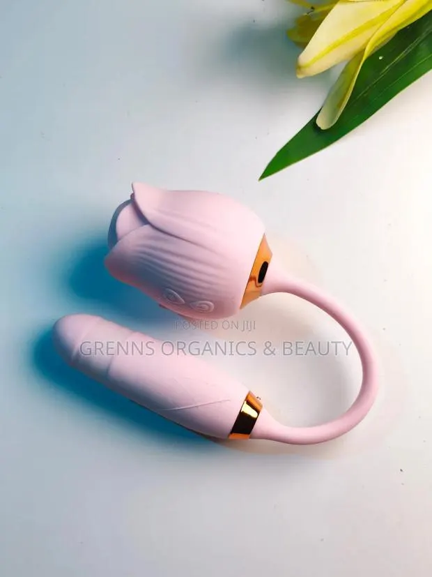 Pink Rose Clitoral Suction Vibrating Egg 2in1 Sex Toy · Photo 1