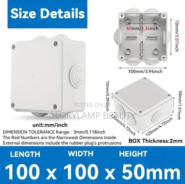 5pcs Junction Box 858550mm White Waterproof Cable Connector Enclosure · Photo 1