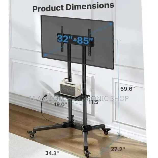 Original Mobile Tv Trolley Suitable for Tv Between 32”-70”. · Photo 1
