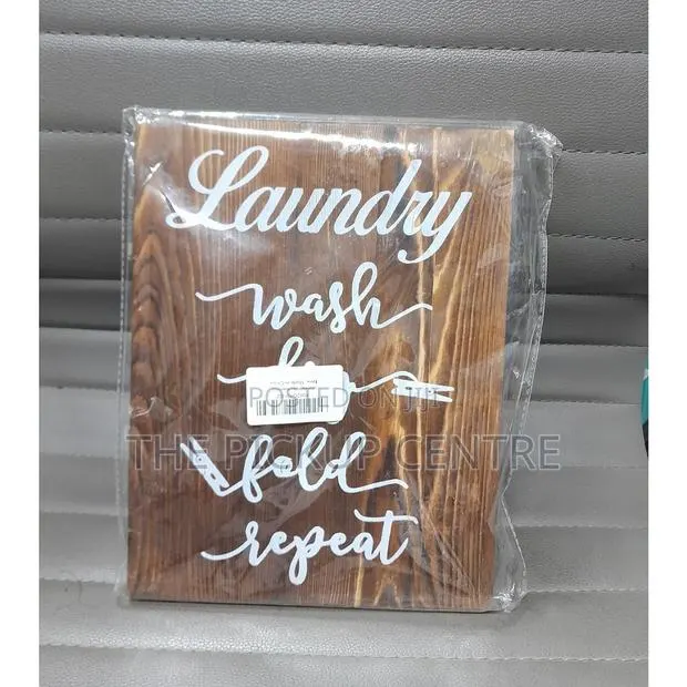 Laundry Rules Wash Dry Wood Decor · Photo 1