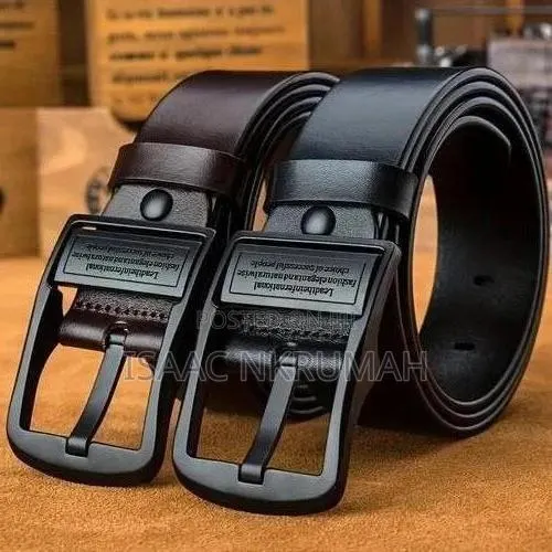 2 Pieces 120cm Men's PU Leather Belt With Needle Blackle Black/Brown · Photo 1