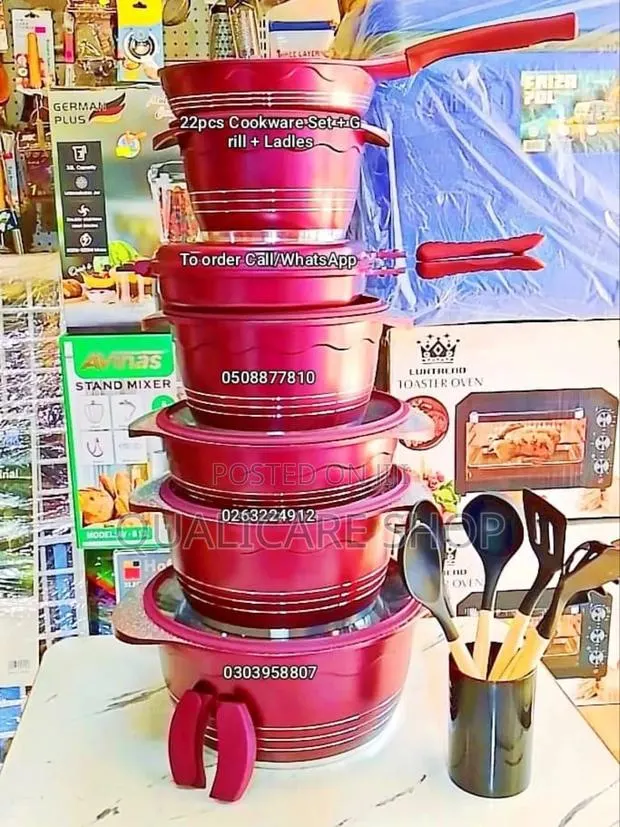 Cookware - 22pcs Lefon Cookware Set + Grill + Ladles · Photo 1