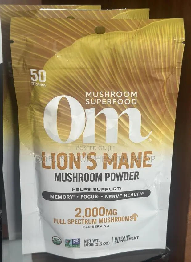 Om Lions Mane Mushroom Powder · Photo 1
