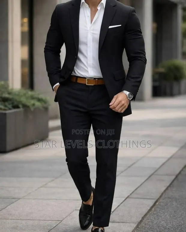 Black Elegant Men Suit in 2pcs And3pcs · Photo 1