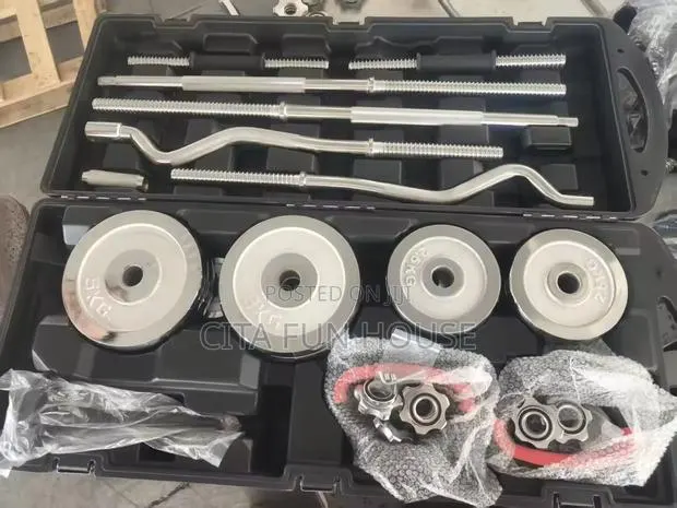 58kg Adjustable Iron Dumbell Set With Kettlebells · Photo 1