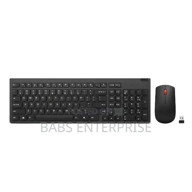 Lenovo Essential Wireless Combo Gen 2 – Keyboard and Mouse UK – Black · Photo 1
