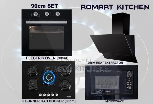 Top Turkish 90cm Glass Built-in Set. Oven, Hob, Hood and Microwave · Photo 1