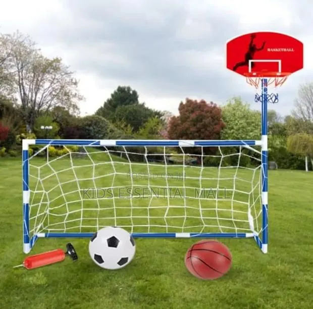 2 in 1 Children's Football Goal and Basketball Hoop Set · Photo 1