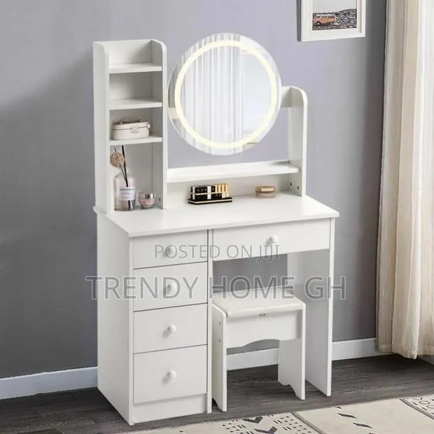Elegant Makeup Table With Mirror Chair Perfect For Every Queen · Photo 1