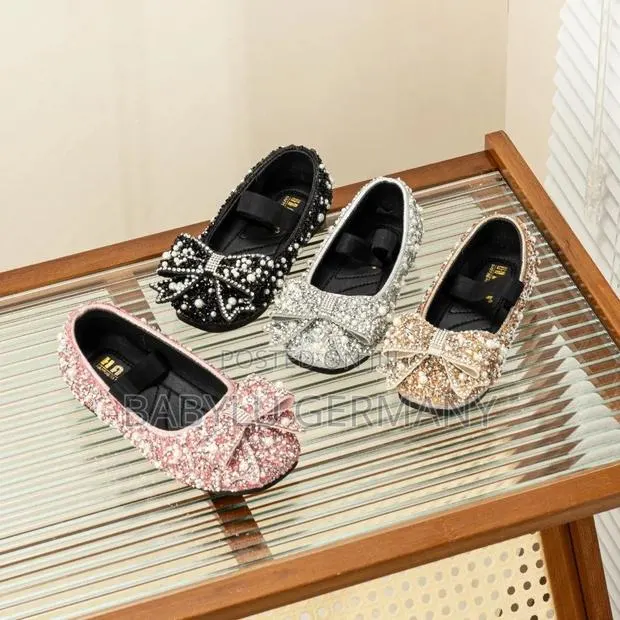 Pink, Champaigne, Black and Silver Flat Shoes · Photo 1