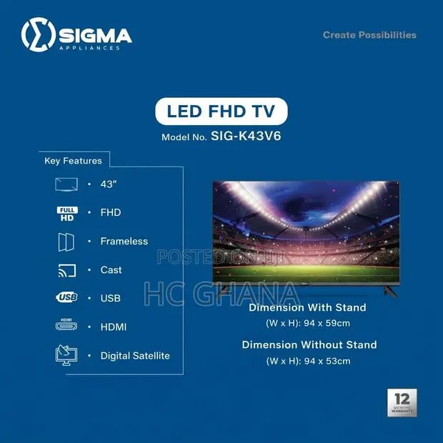 Sigma 43" Inch Led FHD TV · Photo 1