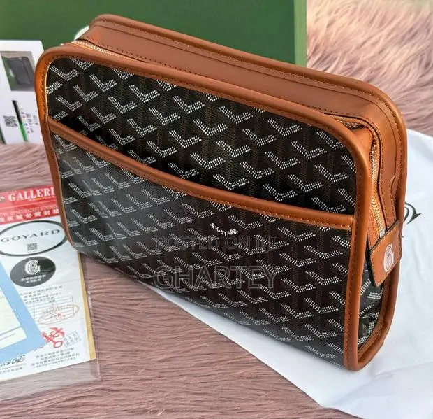 Luxury Goyard Hand Bag Black With Brown Leather Trim · Photo 1