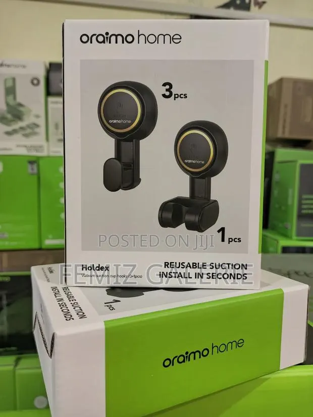 Oraimo Holdex 5kg Load Capacity Reusable Vacuum Suction Cup Hooks · Photo 1