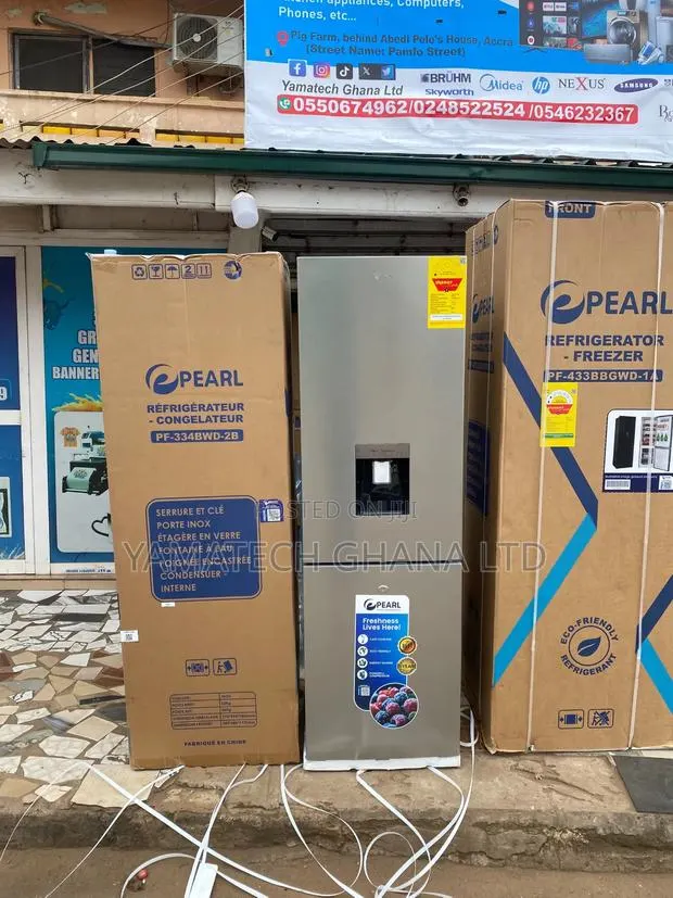 Pearl 251 Litre Double Door Bottom Freezer Fridge With Dispenser · Photo 1