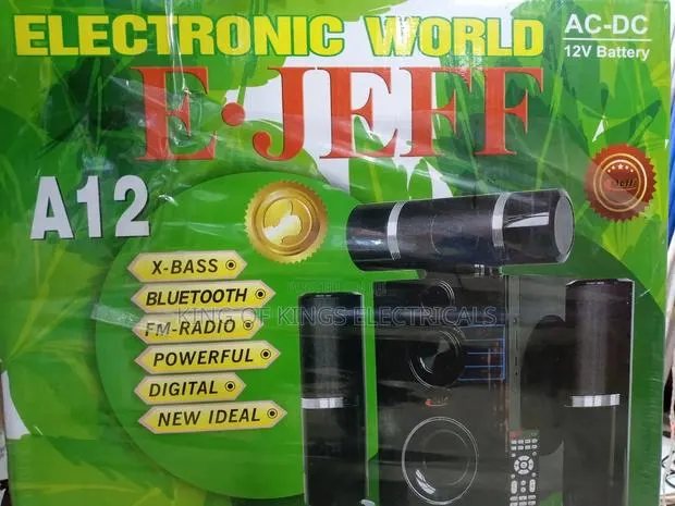 E Jeff A12 Electronic World Fm-Radio/Bluetooth Speakers(Black Color) · Photo 1