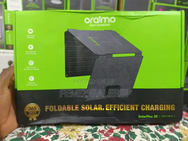 Oraimo Solarflex 30 30w Portable Solar Panel · Photo 1