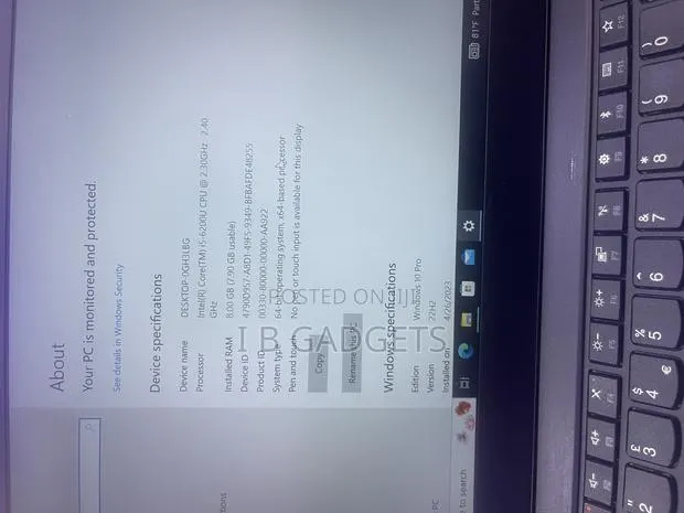Laptop Lenovo ThinkPad T470s 8GB Intel Core I5 SSD 128GB · Photo 1