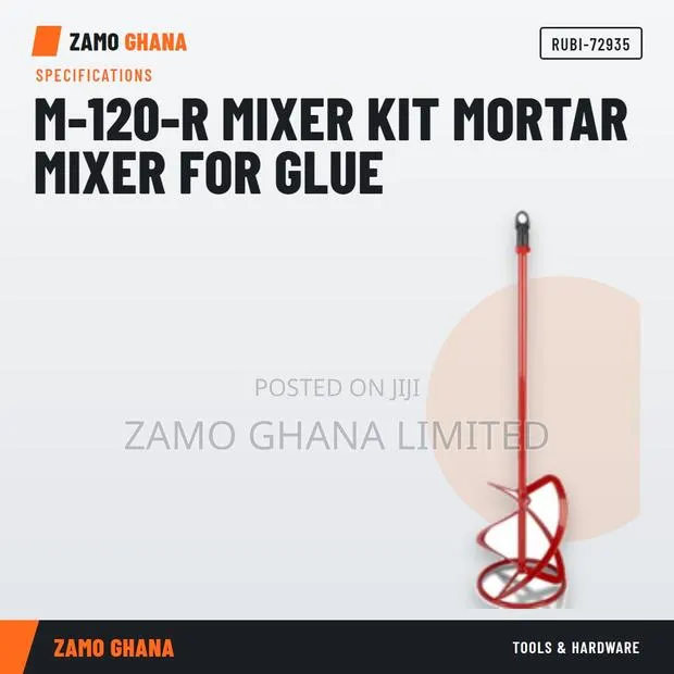 M-120-R Mixer Kit Mortar Mixer for Glue - RUBI-72935 · Photo 1