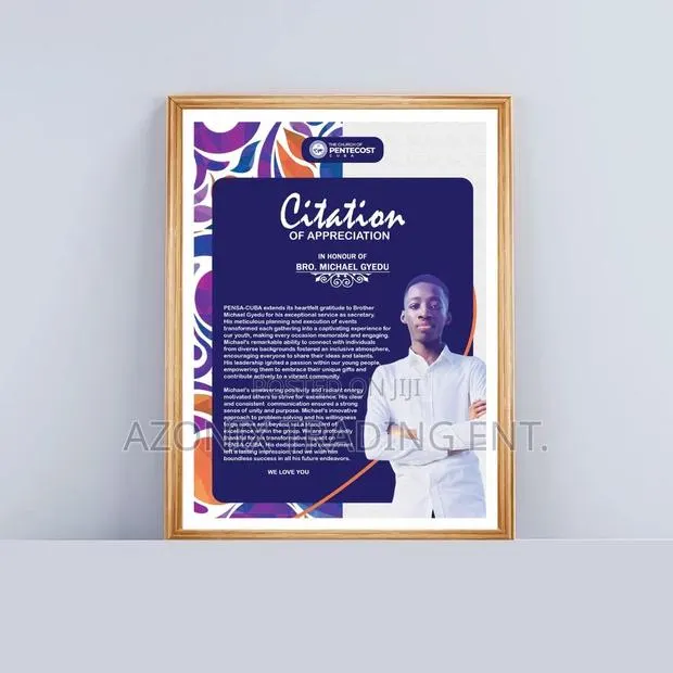 Citation and Certificate Print Framing · Photo 1