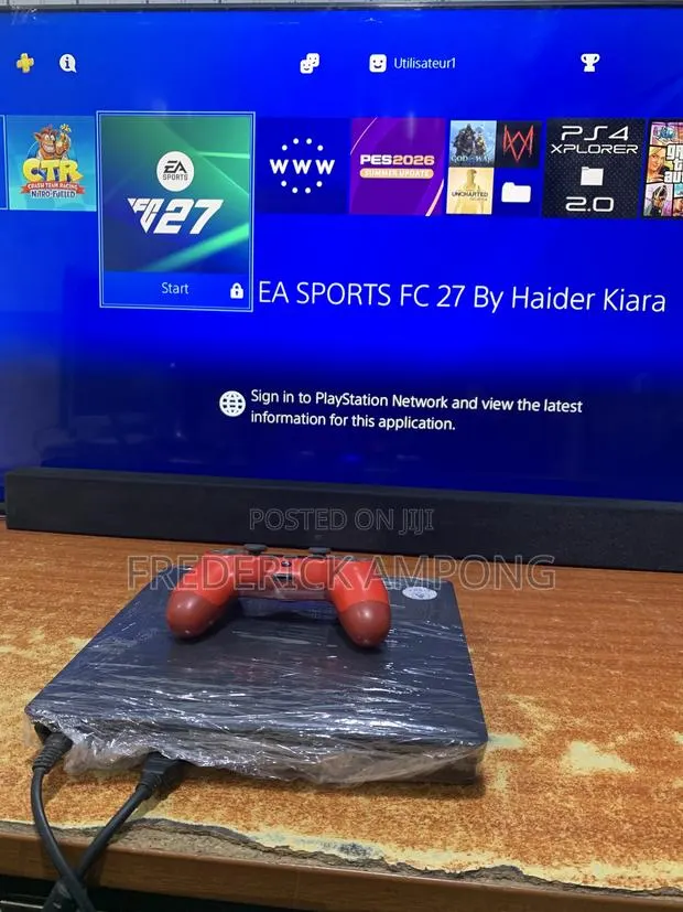 Ps4 Slim With 12games Including Fc 27 Very Neat No Fault 1tb · Photo 1