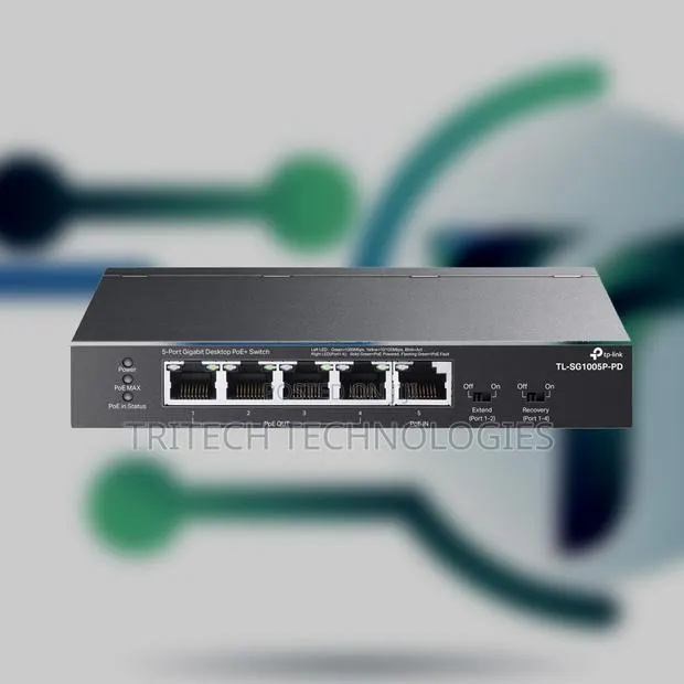 Tp-Link Tl-Sg1005p-Pd5-Port Gigabit Desktop Poe+ Switch With 1-Port · Photo 1