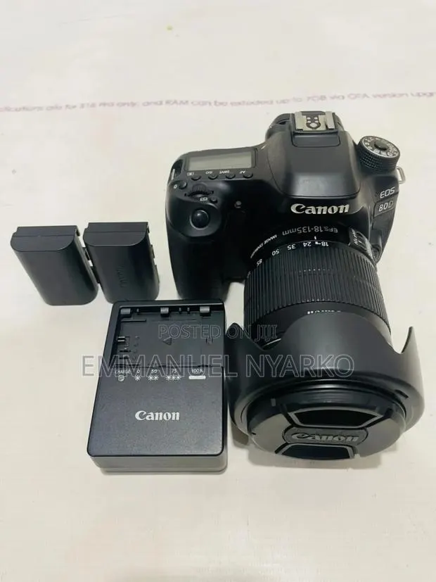 A Month Used Canon 80d With Two Batteries, Camera Bag Accessories · Photo 1