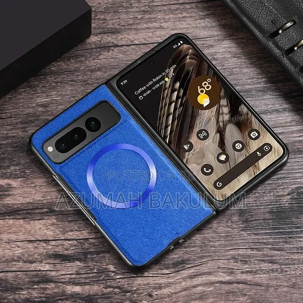 Google Pixel Fold One Hybrid Magnetic Leather Magsafe Case · Photo 1
