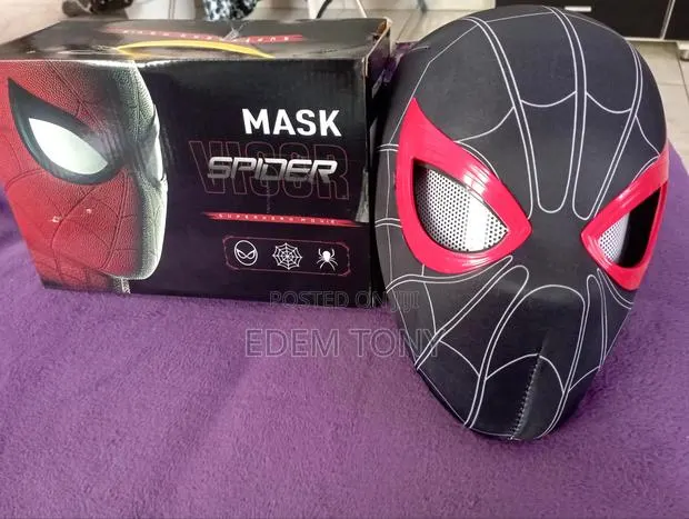 Miles Morales Spider-Man Helmet Features -Black Red Design- Adults · Photo 1
