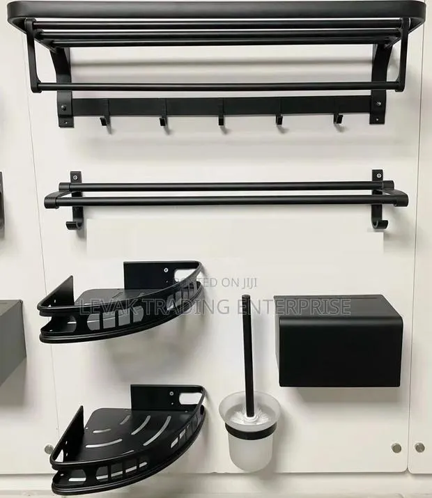 Black Bathroom Accessories , Soap Dish, Towel Rack · Photo 1