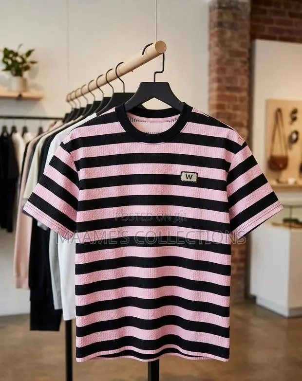 Men's Comfortable Soft and Casual Digital Print Striped T- Shirts · Photo 1