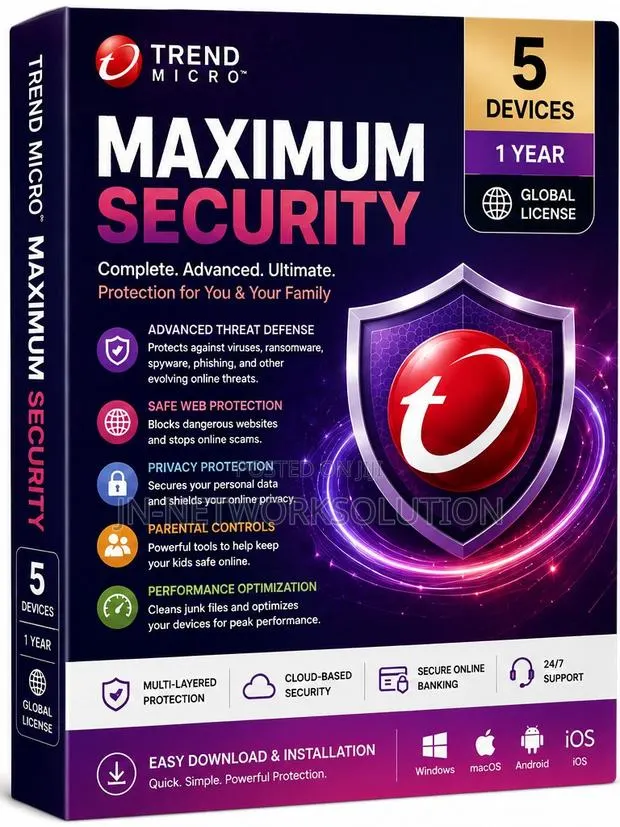 Trend Micro Maximum Security 5 Devices/ 1 Year (GLOBAL) · Photo 1