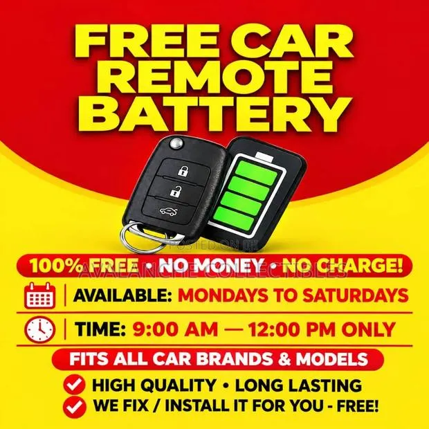 Free Car Remote Battery Change From Monday to Saturday · Photo 1