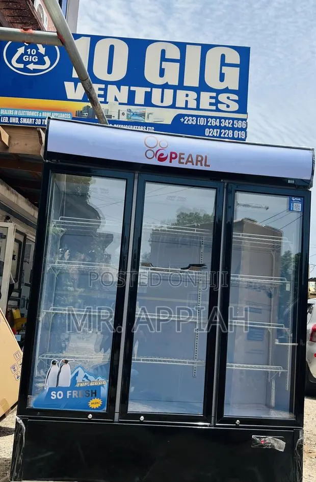 Eco-Friendly Pearl 3 Door Beverage Cooler(Glass Door) · Photo 1