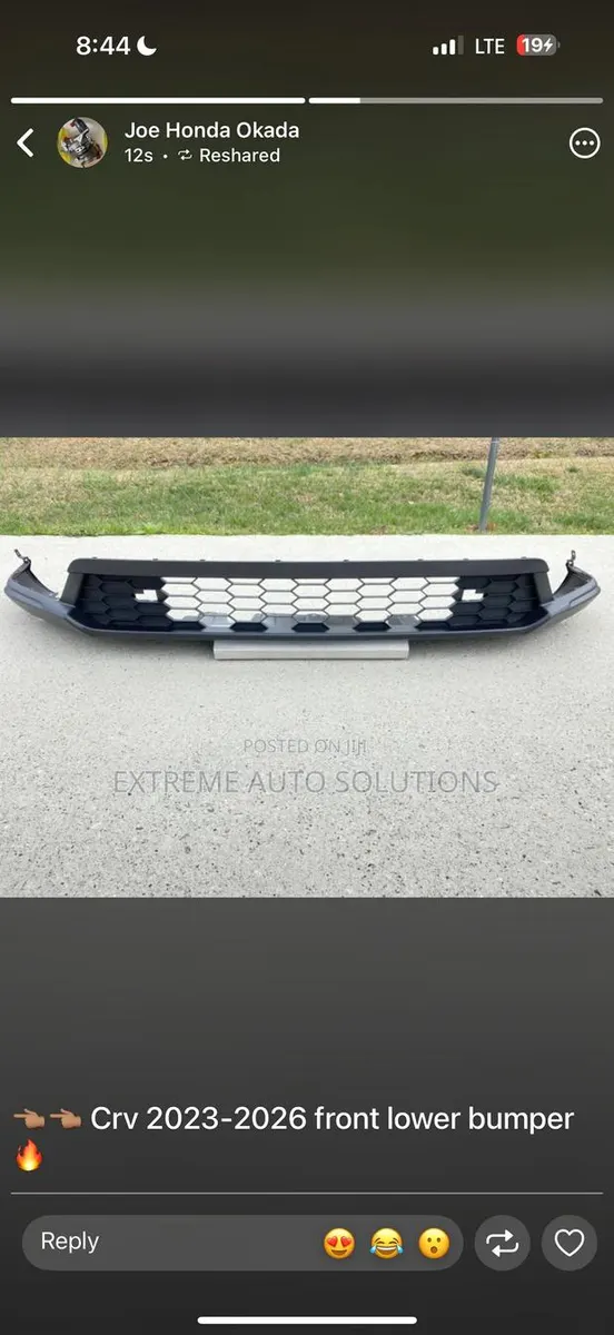 CRV 2023-2026 Front Lower Bumper · Photo 1